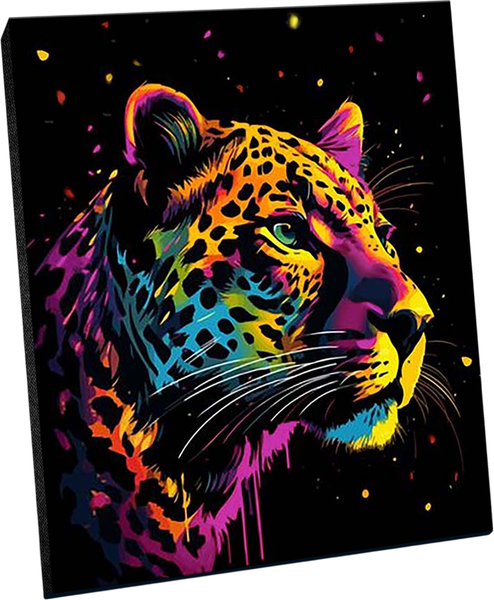 Изображение товара Картина по номерам Флюид Красочный Леопард / BHR0594