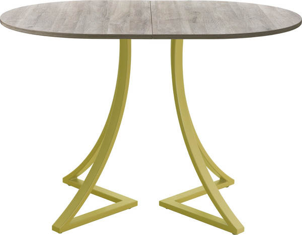 Изображение товара Обеденный стол AMC Elite / Е24(1100) D3 (золото/дуб уайт-ривер песочно-бежевый)