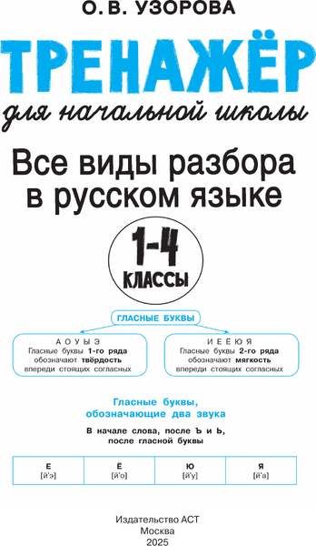 Изображение товара Учебное пособие АСТ Все виды разбора в русском языке 1-4 классы (Узорова О. 9785171759445)