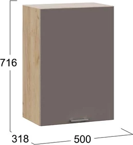 Изображение товара Шкаф навесной для кухни ТриЯ Габриэлла 1ВВ5 с одной дверью (дуб крафт золотой/муссон)