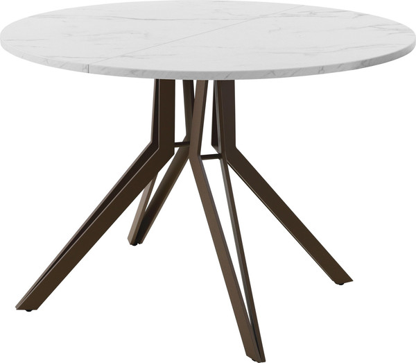 Изображение товара Обеденный стол AMC Elite / Е21(900) D1 (коричневый/мрамор кристалл)