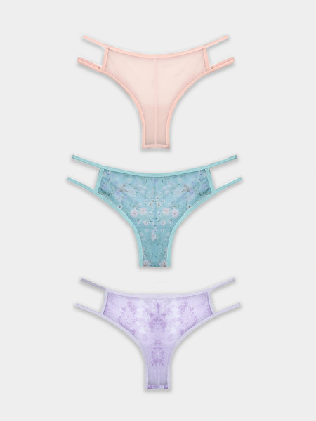 Изображение товара Комплект женских трусов Mark Formelle 412438-3 (р.102, цветочки на мятном)