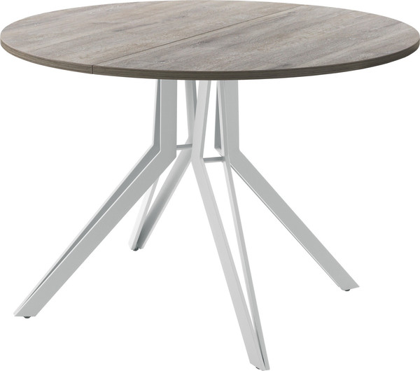 Изображение товара Обеденный стол AMC Elite / Е21(900) D1 (серебро/дуб уайт-ривер песочно-бежевый)