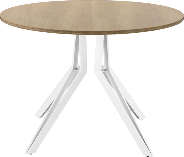 Изображение товара Обеденный стол AMC Elite / Е21(900) D1 (белый/дуб небраска натур)