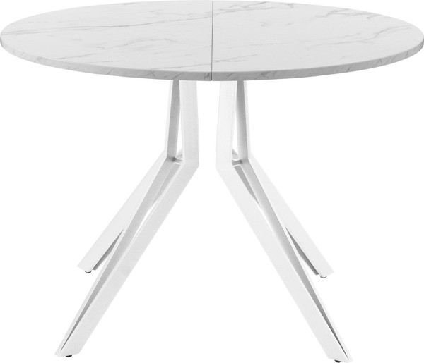 Изображение товара Обеденный стол AMC Elite / Е21(900) D1 (белый/мрамор кристалл)