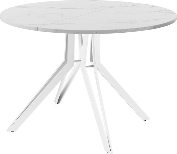 Изображение товара Обеденный стол AMC Elite / Е21(900) D1 (белый/мрамор кристалл)