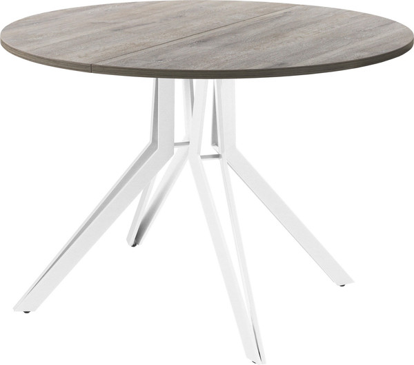 Изображение товара Обеденный стол AMC Elite / Е21(900) D1 (белый/дуб уайт-ривер песочно-бежевый)