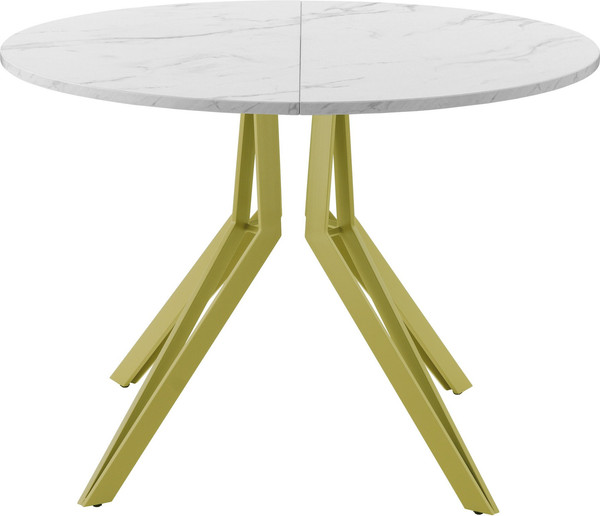 Изображение товара Обеденный стол AMC Elite / Е21(900) D1 (золото/мрамор кристалл)