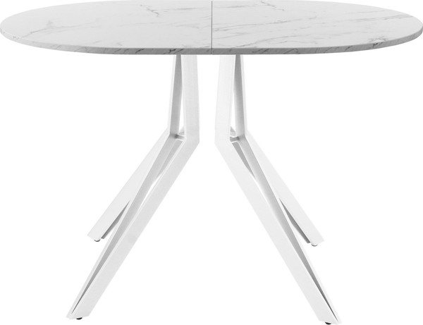 Изображение товара Обеденный стол AMC Elite / Е21(1200) D3 (белый/мрамор кристалл)