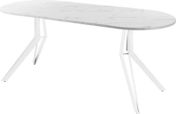 Изображение товара Обеденный стол AMC Elite / Е21(1200) D3 (белый/мрамор кристалл)