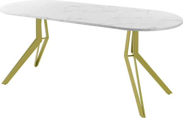 Изображение товара Обеденный стол AMC Elite / Е21(1200) D3 ( золото/мрамор кристалл)