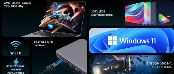 Изображение товара Ноутбук Chuwi CoreBook X (CWI570-R5743016G512-MS)