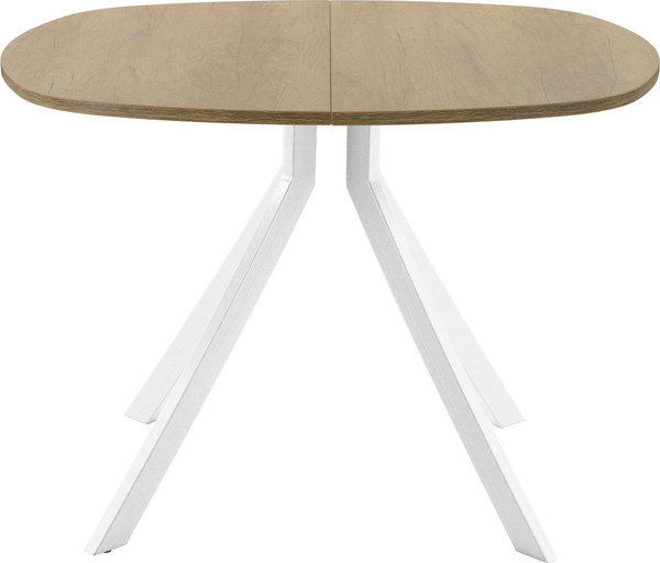 Изображение товара Обеденный стол AMC Elite / Е18(900) D7 (белый/дуб небраска натур)