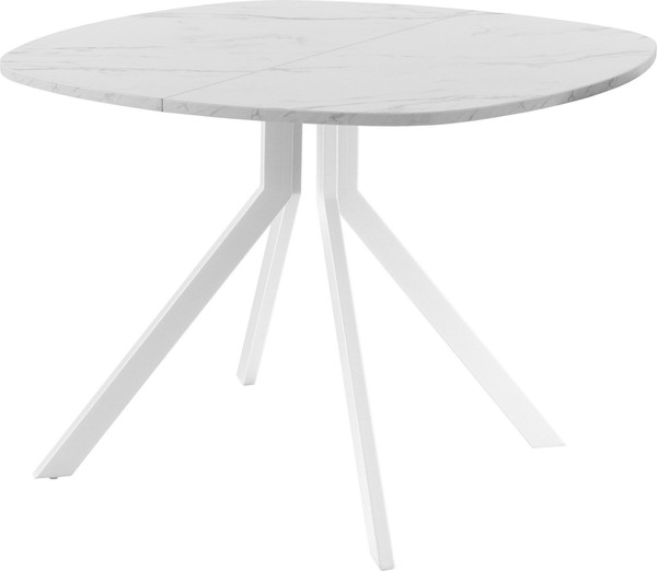 Изображение товара Обеденный стол AMC Elite / Е18(900) D7 (белый/мрамор кристалл)