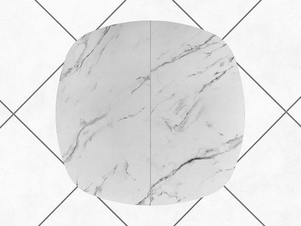 Изображение товара Обеденный стол AMC Elite / Е18(900) D7 (белый/мрамор кристалл)