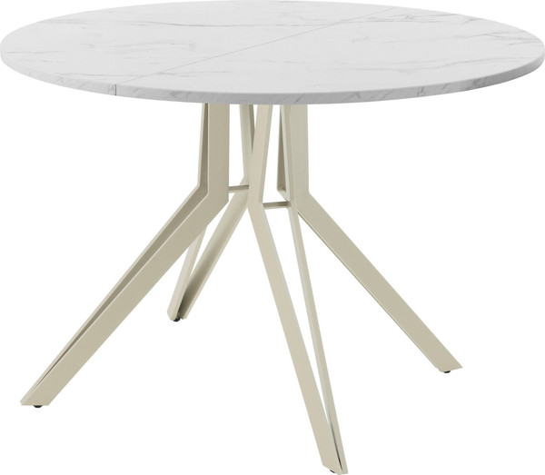 Изображение товара Обеденный стол AMC Elite / Е21(800) D1 (бежевый/мрамор кристалл)