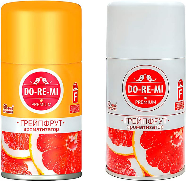 Изображение товара Сменный блок для освежителя воздуха DoReMi Premium. Грейпфрут фреш 02.03.058.24 (250мл)