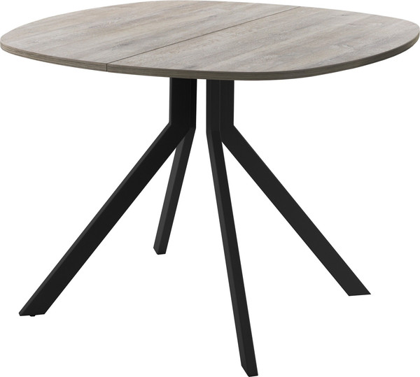 Изображение товара Обеденный стол AMC Elite / Е18(800) D7 (черный/дуб уайт-ривер песочно-бежевый)