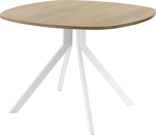 Изображение товара Обеденный стол AMC Elite / Е18(800) D7 (белый/дуб небраска натур)