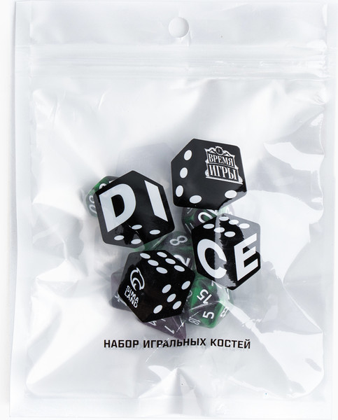 Изображение товара Набор кубиков для настольной игры Время игры Дайсы для ДнД / 9889095 (7шт)
