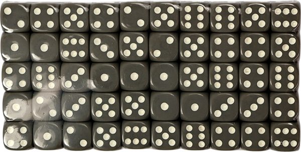 Изображение товара Набор кубиков для настольной игры Sima-Land 10613128 (50шт, серый)