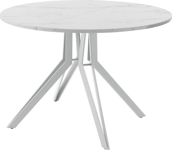 Изображение товара Обеденный стол AMC Elite / Е21(800) D1 (серебро/мрамор кристалл)