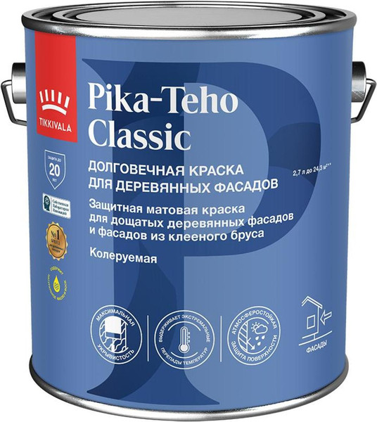 Изображение товара Краска Tikkivala Pika-Teho Classic A (2.7л, матовый)