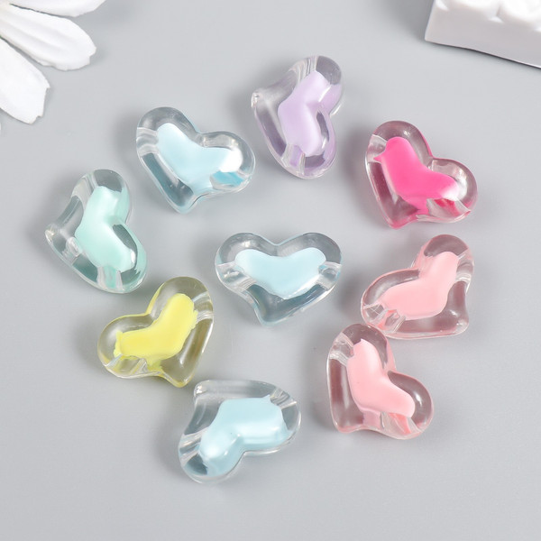 Изображение товара Набор бусин декоративных Арт Узор Сердца / 7674706