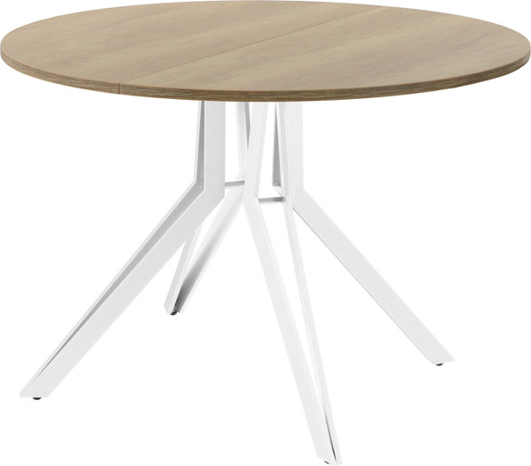Изображение товара Обеденный стол AMC Elite / Е21(800) D1 (белый/дуб небраска натур)