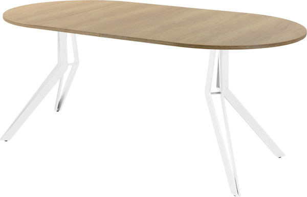 Изображение товара Обеденный стол AMC Elite / Е21(800) D1 (белый/дуб небраска натур)