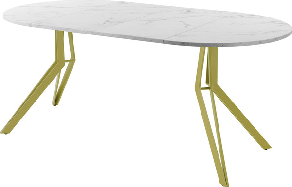 Изображение товара Обеденный стол AMC Elite / Е21(800) D1 (золото/мрамор кристалл)