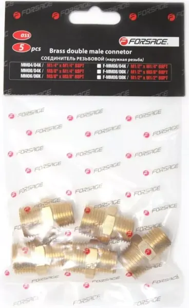Изображение товара Набор штуцеров пневматических Forsage F-MM06/06K (26097-5шт)