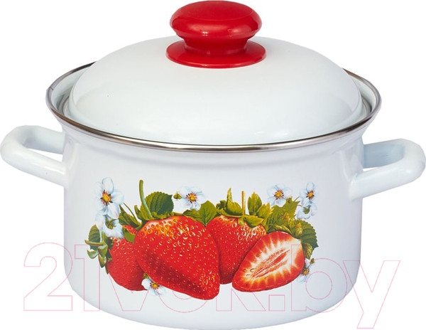 Изображение товара Кастрюля Лысьвенские эмали Сочная клубника С-1612 АП2/4