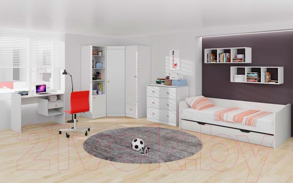 Изображение товара Шкаф Polini Kids Fun 1250 (белый)