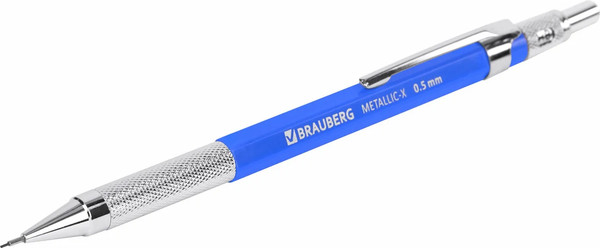 Изображение товара Механический карандаш Brauberg Metallic-X 05 / 181965 (с набором грифелей HB, 24шт)