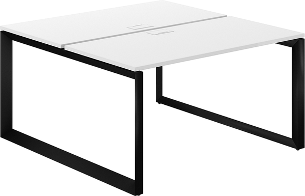 Изображение товара Комплект письменных столов Norden 140х143.8х75 / PR.245.WH.O59.BL (черный/белый)