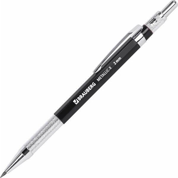 Изображение товара Механический карандаш Brauberg Metallic-X 20. С набором грифелей HB (12шт)  / 181967