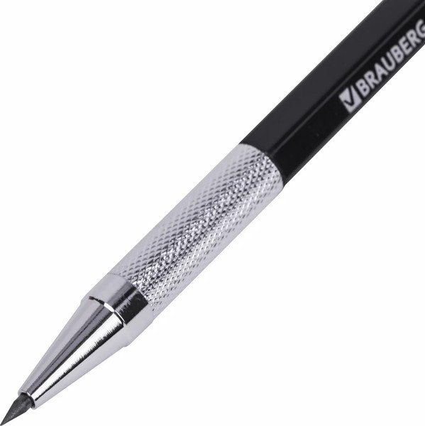 Изображение товара Механический карандаш Brauberg Metallic-X 20. С набором грифелей HB (12шт)  / 181967