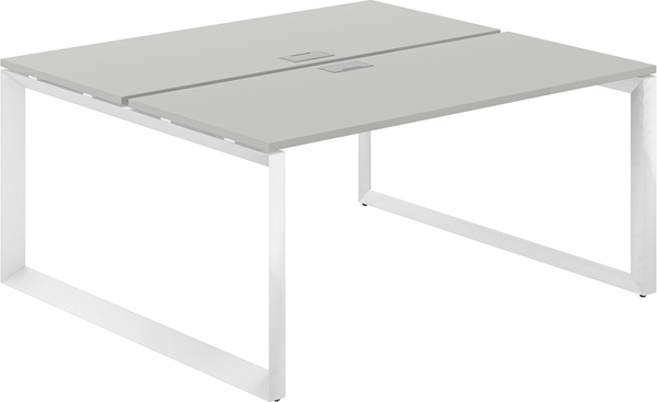 Изображение товара Комплект письменных столов Norden 160х143.8х75 / PR.246.SH.O59.WH (белый/серый бархат)