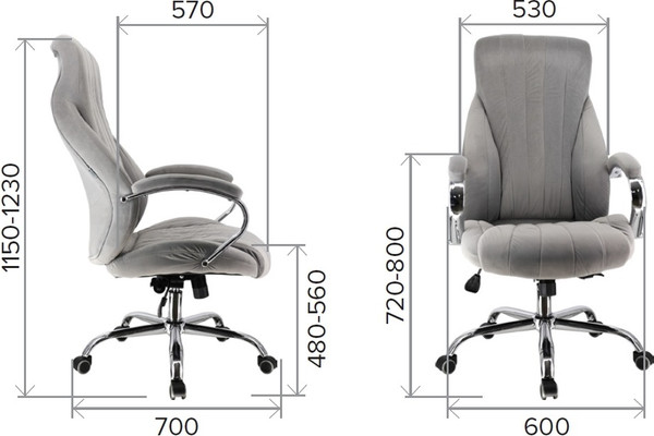 Изображение товара Кресло офисное Everprof Coral (ткань серый)