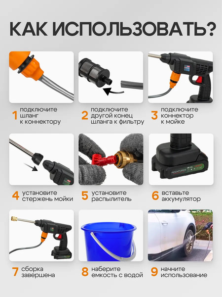 Изображение товара Мойка высокого давления RockForce RF-PG001 (62608)