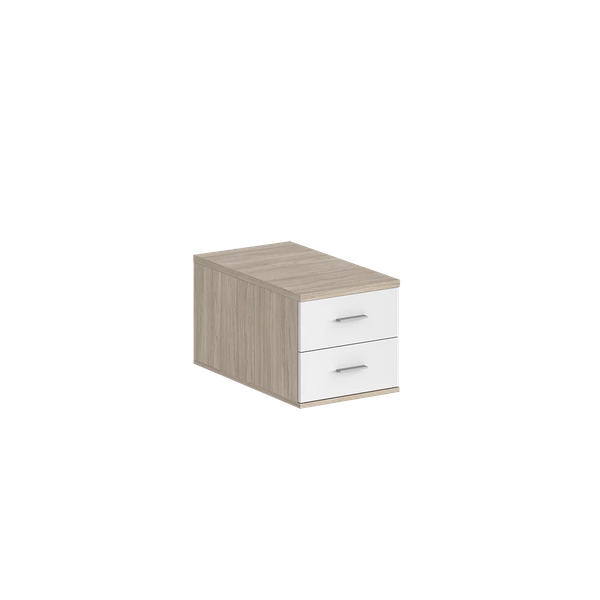 Изображение товара Тумба Norden с 2 ящиками / SG.538.OL.WH (дуб светлый/белый)