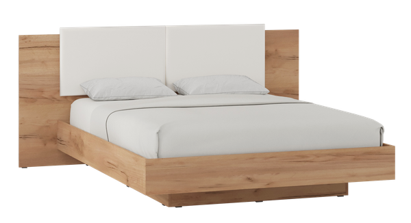 Изображение товара Полуторная кровать Премиум Оливия (дуб крафт золотой/белый софт)