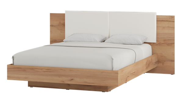 Изображение товара Двуспальная кровать Премиум Оливия (дуб крафт золотой/белый софт)