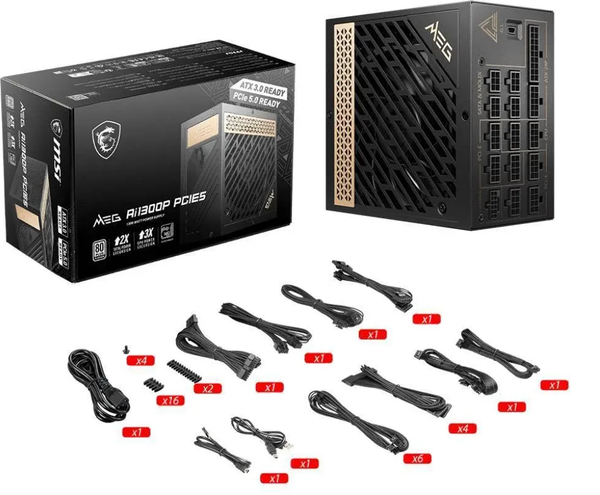 Изображение товара Блок питания для компьютера MSI MEG AI1300P PCIE5