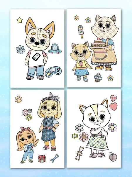 Изображение товара Раскраска Проф-Пресс Водная макси-раскраска. Кошечки-собачки, мягкая обложка