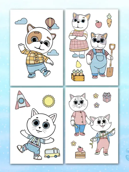 Изображение товара Раскраска Проф-Пресс Водная макси-раскраска. Кошечки-собачки, мягкая обложка