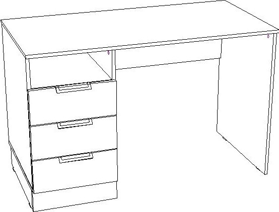 Изображение товара Письменный стол Премиум Амелия Оливия (дуб крафт золотой/белый софт)