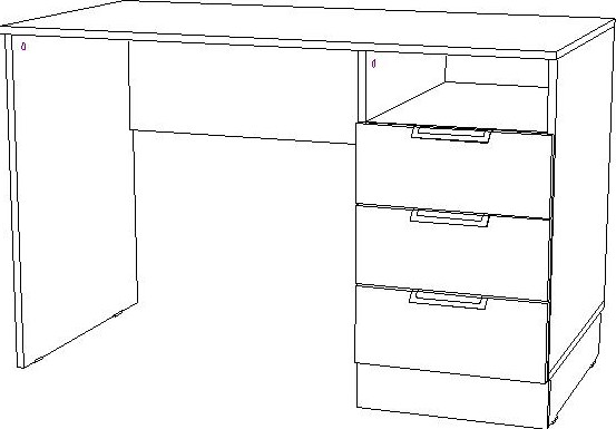 Изображение товара Письменный стол Премиум Амелия Оливия (дуб крафт золотой/белый софт)