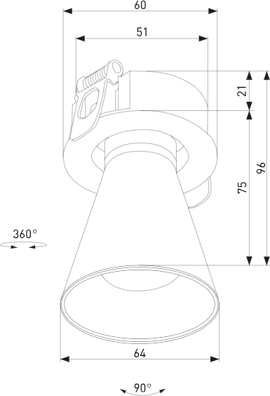 Изображение товара Точечный светильник Elektrostandard 25097/LED 8W 3000K (белый)